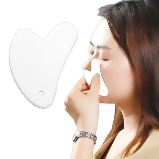 【光滑細膩】韓版全身用心型陶瓷刮痧板(按摩板 按摩器 臉部按摩 美容儀 匯入儀 肩頸按摩)