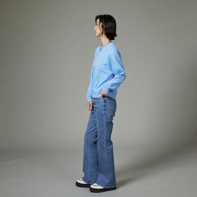 【Lee】女裝 牛仔褲 / 427 高腰標準 喇叭靴型 中淺藍洗水(LB417102046)