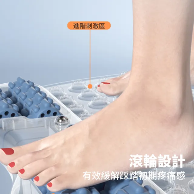 【Cube】多功能磁石指壓板 室內健身運動加厚慢跑墊 足底按摩墊 滾輪按摩板(足底指壓/按摩腳墊/腳底按摩墊)