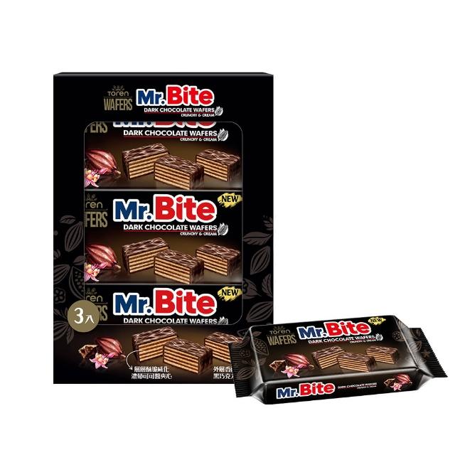 即期品【Mr.Bite】可可夾心威化黑巧克力114g