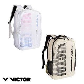 【VICTOR 勝利體育】運動後揹包 羽球拍包(BR6013 AM/L 白+淺藍/米白)