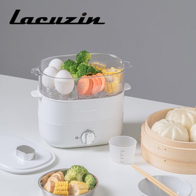 【Lacuzin】雙層多功能隨行電蒸鍋(LCZ060WT)