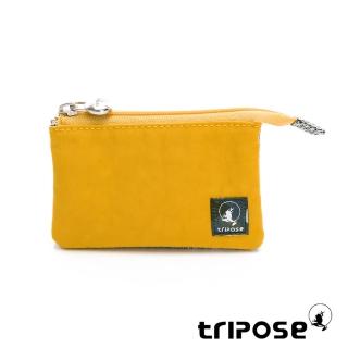 【tripose】漫遊系列巖紋簡約微旅萬用零錢包(活力黃)