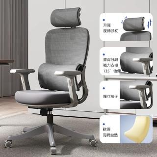 【Easy buy 居家生活】人體工學機能辦公椅 電腦椅 工作椅(電腦椅 辦公椅 工作椅 人體工學)