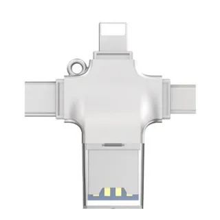【AMA】OTG 讀卡機 隨身碟(多功能四合一 Type-c/安卓/蘋果/電腦讀卡器 USB/TF 轉換器 高性能Flash芯片)