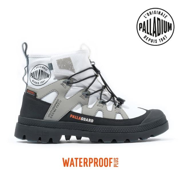 【Palladium】PAMPA LITE+ XPLOR WP+再生科技輕量橘標防水靴/防水鞋/休閒鞋-男鞋/女鞋-白/黑(74383-116-M)