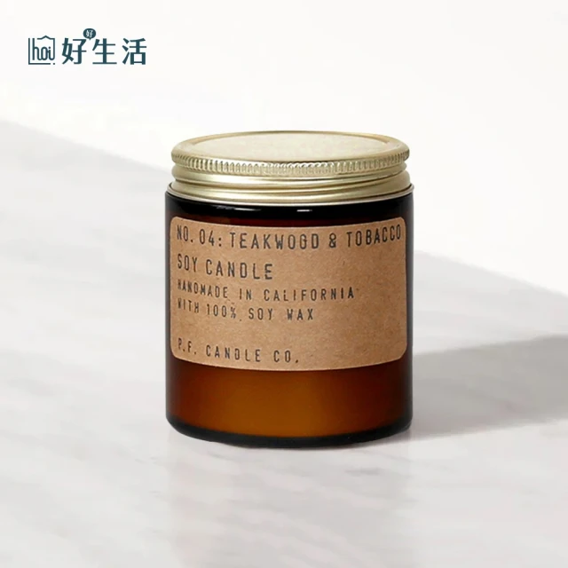 hoi! 好好生活 P.F. CANDLE CO.手工香氛蠟燭3.5oz柚木菸草