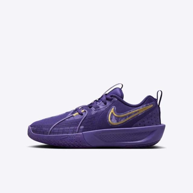 【NIKE 耐吉】G.T. CUT 3 KC GS 大童 籃球鞋 運動 耐磨 緩震 紫 金(FZ7300-500)