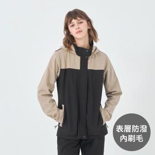 【GIORDANO 佐丹奴】女裝拼接連帽軟殼外套(09 黑色)
