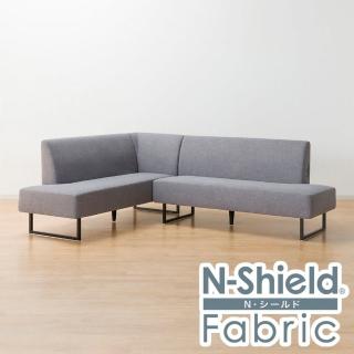 【NITORI 宜得利家居】◎耐磨耐刮 防潑水貓抓布 布質右L型沙發 LD2 NSF MGY(L型沙發 沙發 貓抓布)