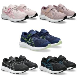 【asics 亞瑟士】CONTEND 9 PS 男女 中童 運動鞋 跑步鞋(1014A338-001-002-402-700-701 黑 粉 灰)