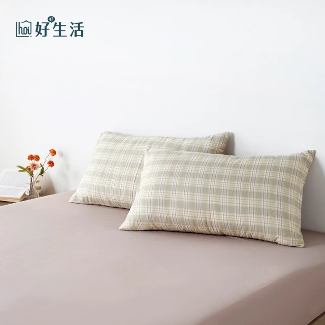 HongYew 鴻宇 300織天絲棉 歐式壓框薄枕套-多款任