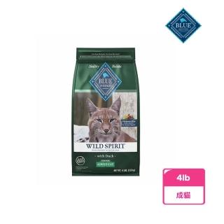 【Blue Buffalo 藍摯】原野精靈成貓糧 去骨鴨肉無穀配方 - 4lb(貓飼料/貓乾糧/無穀)