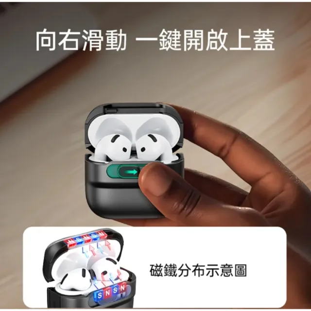 【ESR 億色】AirPods 4 HaloLock 磁電空間 靈護系列 耳機保護套(安全扣設計)