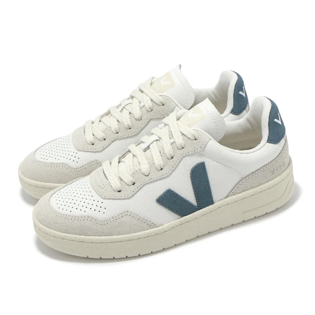 VEJA 休閒鞋 V-90 O.T. Leather 女鞋 米白 藍 皮革 經典 小白鞋(VD2003845A)