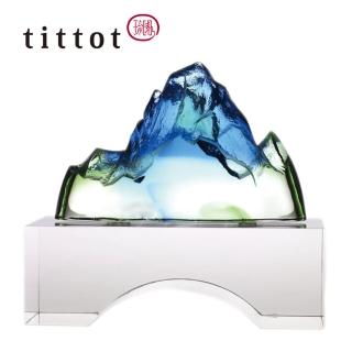 【tittot 琉園】高峰 祝福 順利(琉璃/禮物/玻璃/水晶/藝術品/擺飾/禮贈/企業/送禮/心意/高/峰)