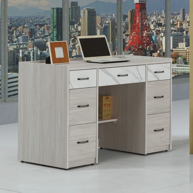 寶德家居 北歐風輕書桌100CM D00388(書桌 桌子 