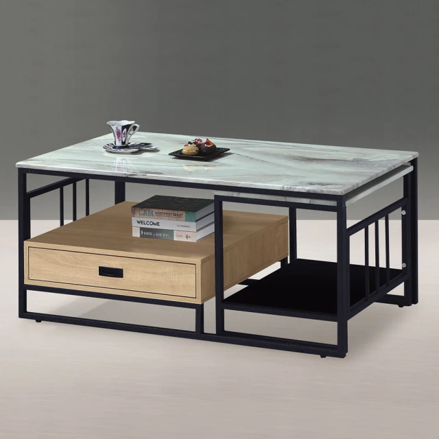 文創集 牛津3.7尺雙色大茶几(二色可選)品牌優惠