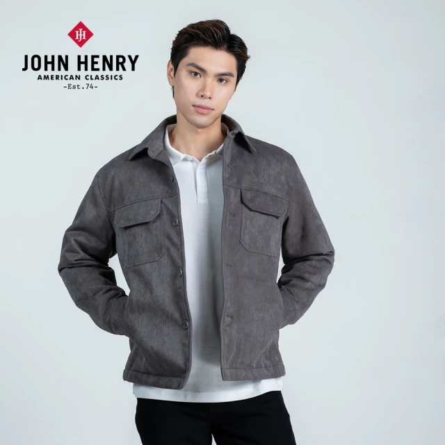 JOHN HENRY 雙口袋造型夾克-灰色