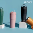 【WOKY 沃廚】買1送1_手提輕芯鈦瓷保冰保溫杯750ml-附矽膠粗吸管(隨行杯/吸管杯/保溫瓶)