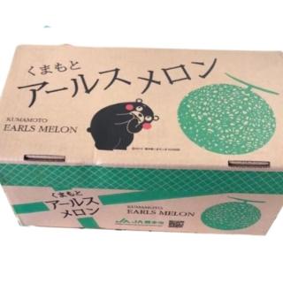 【RealShop】熊本紅肉哈密瓜禮盒 兩顆裝禮盒 3kg±10%(熊本熊可愛外包裝 真食材本舖)