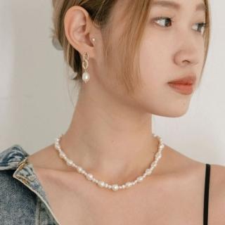 【Elegant 珍愛宣言】偶然。天然巴洛克珍珠項鍊(巴洛克珍珠 天然珍珠 不規則大小珍珠 珍珠項鍊)