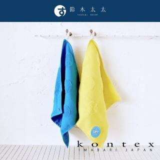 【日本愛媛 KONTEX】SOF 今治水玉點點無撚紗質柔膚方巾-共8色(鈴木太太公司貨)