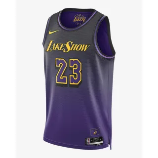 【NIKE 耐吉】湖人 LBJ 籃球背心 籃球衣 男款 LAL MNK DF SWGMN JSY CE 24(FQ4346504)