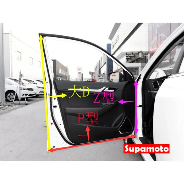 【Supamoto】通用汽車隔音條—10米(車門/引擎蓋/後廂蓋/內裝/大D/小D/P型/Z型/A柱/B柱/C柱)