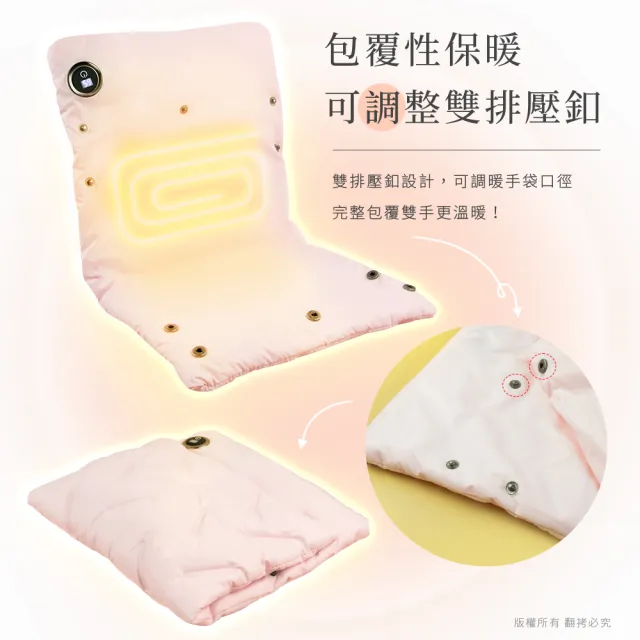 【aibo】USB三段溫控羽絨暖手袋(暖腰/暖宮/暖背/暖腳)
