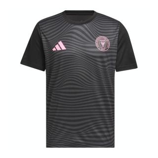 【adidas 愛迪達】M Messi N&N 男 足球衣 短袖上衣 運動 訓練 吸濕排汗 黑 粉紅(JJ2589)