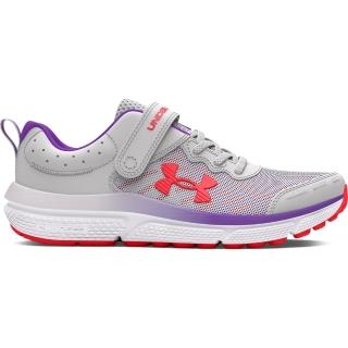 【UNDER ARMOUR】UA 女童 Charged Assert 10 慢跑鞋 運動鞋 3026190-104(灰色)