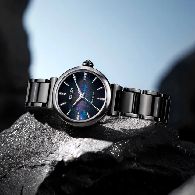 【CITIZEN 星辰】100週年 LAYERS of TIME 宇宙幻彩限定款 L系列鑽石光動能女錶 石英錶29.5mm(EM1067-88E)