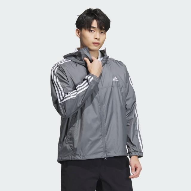 【adidas 愛迪達】ESSENTIALS PLUS 連帽外套 男 JF3955