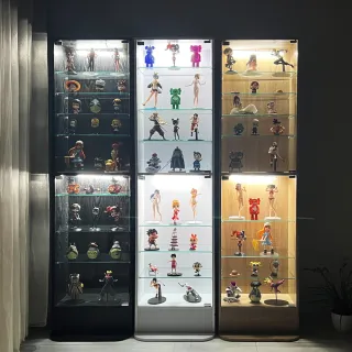【BuyJM】加深40公分LED燈台灣製低甲醛180cm直立玻璃展示櫃(公仔櫃/模型櫃/櫃子/置物櫃/收納櫃/包包)