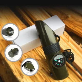 【上手家居】哨子(戰術/口哨/七合一多功能口哨/求生哨/指南針/露營)