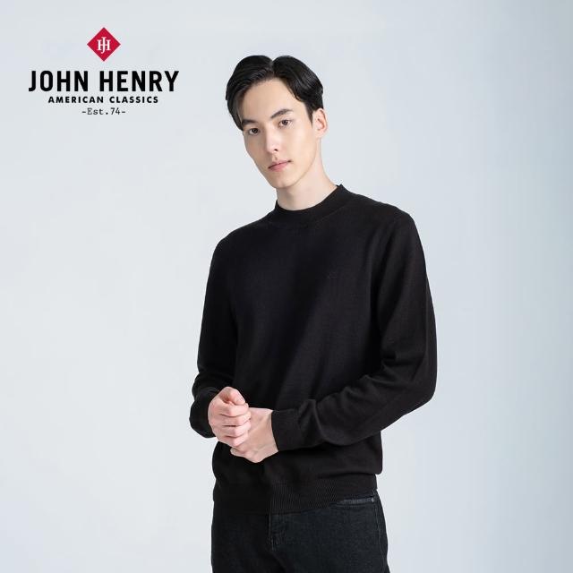 【JOHN HENRY】經典長袖針織衫-黑色