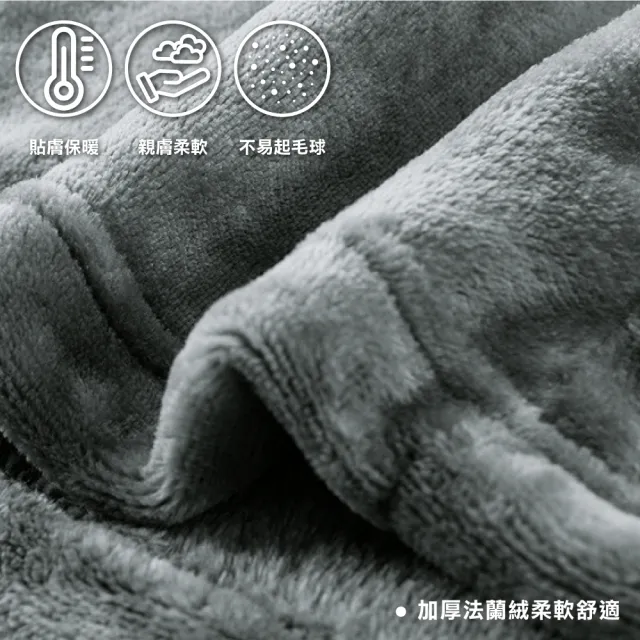 【ONE HOUSE】高質感法蘭絨加長加厚親膚睡袍_2入組(睡衣 睡袍 浴衣 酒店浴袍 吸水浴袍)