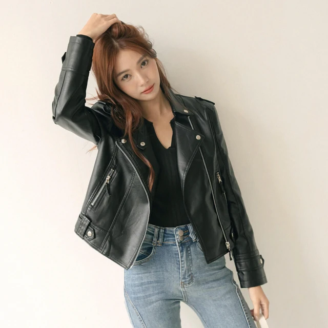 Just Wear 佳葳 率性皮革背心外套(女上衣/女上著/