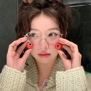 【MoonDy】女鏡框 素顏眼鏡 眼鏡框 細框眼鏡 文青眼鏡 無度數眼鏡 網紅款眼鏡 復古眼鏡 橢圓框眼鏡 韓版