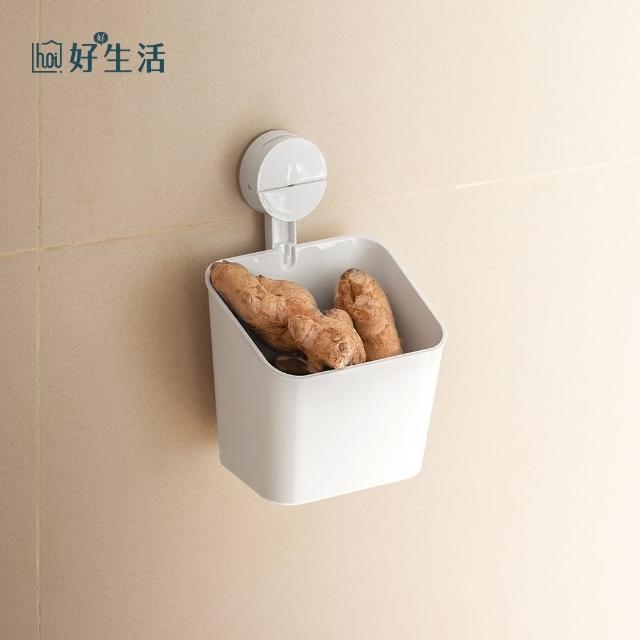 【hoi! 好好生活】懶角落強力無痕吸盤收納籃-小號