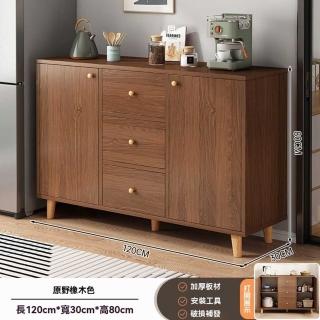 【億達旗艦店】單門三抽款(餐邊櫃 實木餐邊櫃 儲物櫃 櫥房收納櫃 靠牆一體櫃 餐櫥櫃 預購15天)