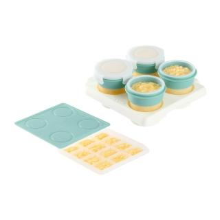 【2angels】矽膠副食品製冰盒15ml+儲存杯120ml(寶寶副食品零食分裝盒餐具 冰塊磚盒)