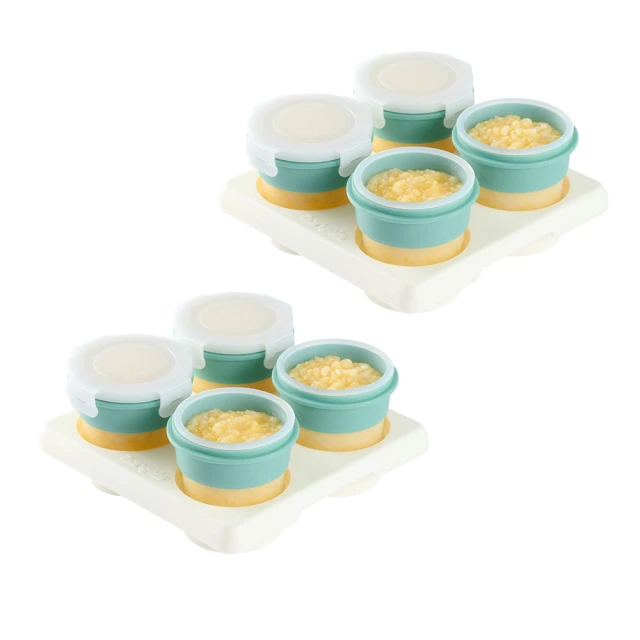 Qubies 食物冷凍分裝盒(3色可選 副食品分裝 冰磚盒)