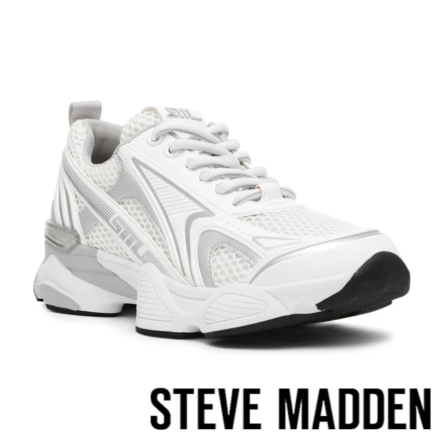 steve madden SPEEDSTER-E 率性透氣運動休閒鞋(白色)