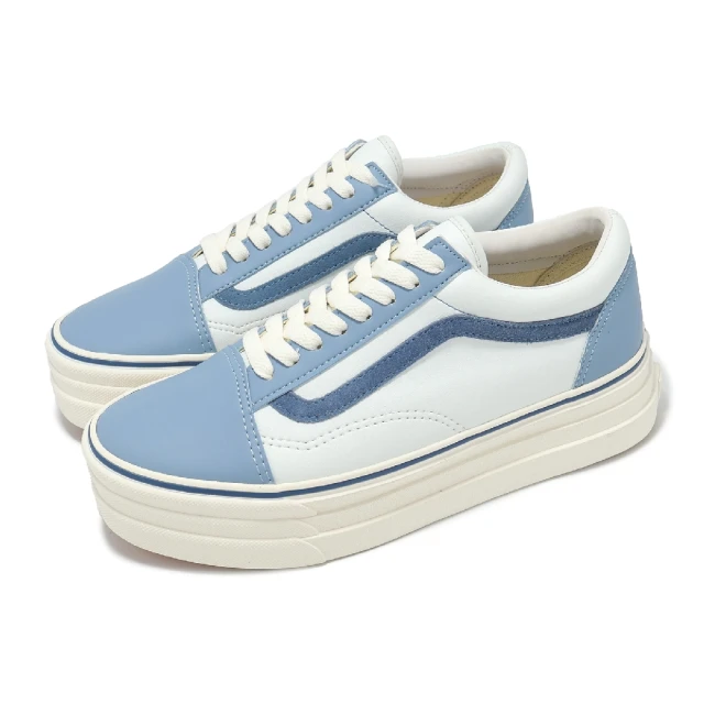 VANS 休閒鞋 V36CF 3SOLE OLD SKOOL 藍 白 男鞋 女鞋 日本線 厚底 增高(6322760008)