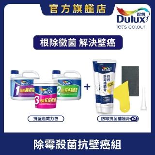 【Dulux得利官方店】壁癌包+2組防黴抗菌補牆膏(油漆 補土 塗料)