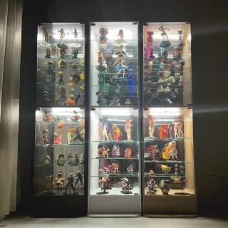【BuyJM】附LED燈低甲醛直立式十層玻璃展示櫃 高180cm臺灣製(櫃子 收納櫃 置物櫃 模型櫃 公仔櫃 書櫃 GK)