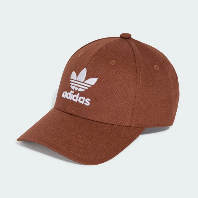 adidas 愛迪達 LOGO 運動帽子(IX7572 男女運動帽 ORIGINALS棒球帽 棕)