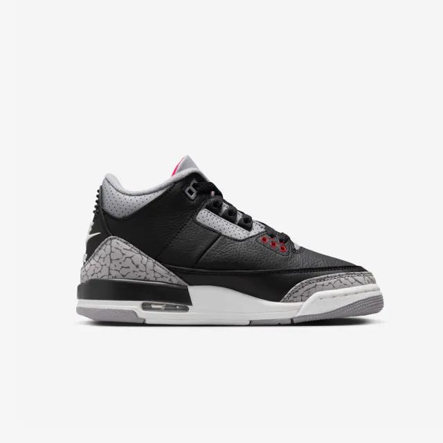 【NIKE 耐吉】休閒鞋 Air Jordan 3 OG Black Cement GS 黑水泥 老屁股 女鞋 大童 DM0967-010